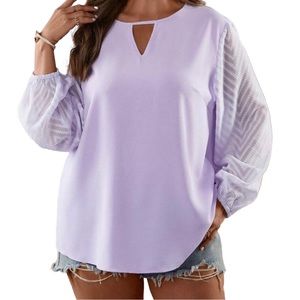 ✂️ 3/$35  🅰️➕ Lavender Balloon Sleeve Top 💜